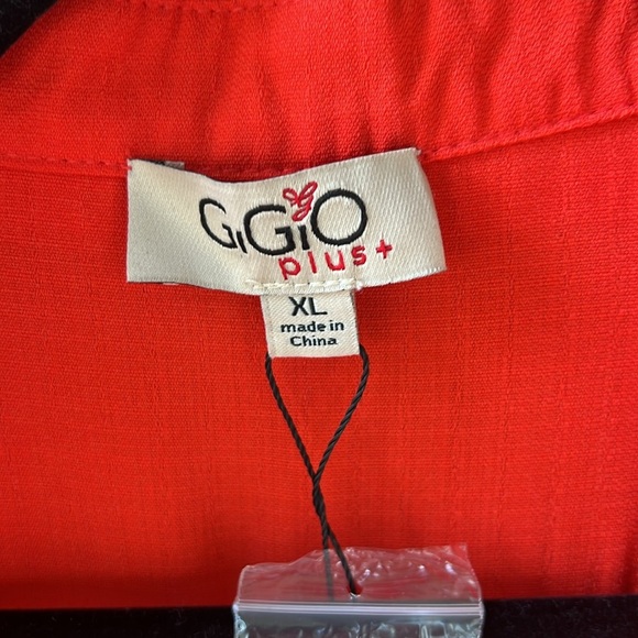 Gigio New w Tag XL Women’s Red Longline Shirt Maxi Tunic - Picture 5 of 12